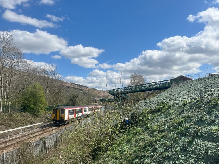 Hydroseeding Rail Embankments, Pentre